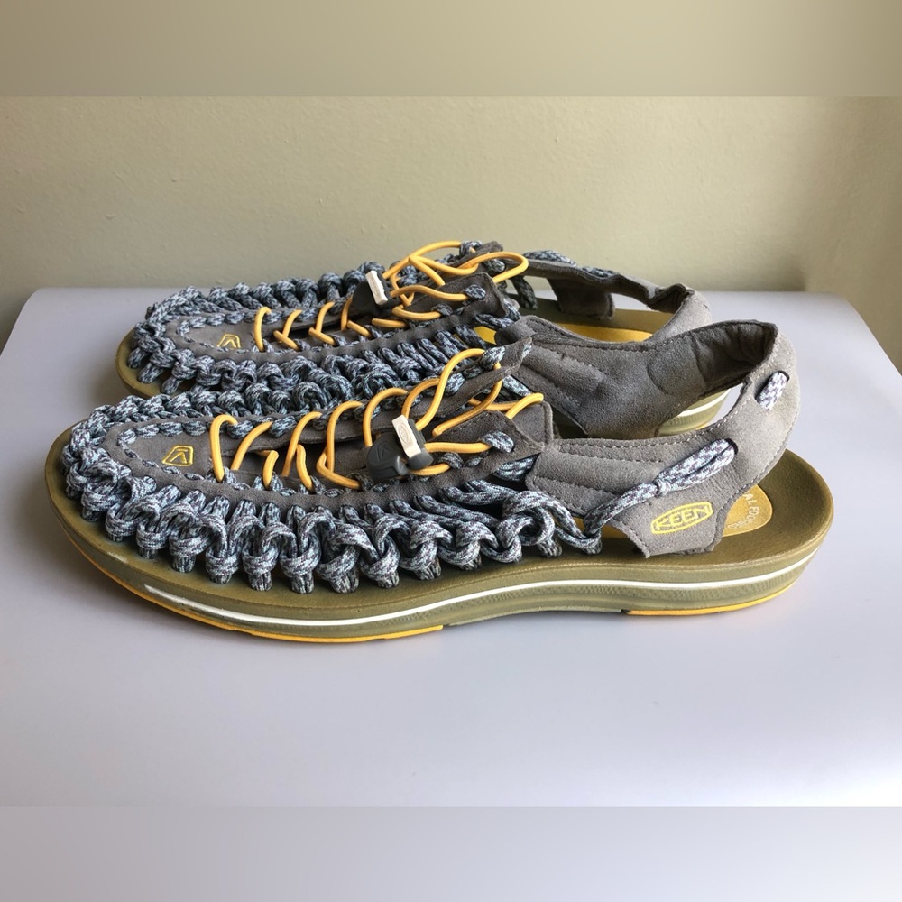Keen Men’s Uneek Blue Corded Nylon Sandals Slip On Size: US 12 EUR 46 - Picture 3 of 12